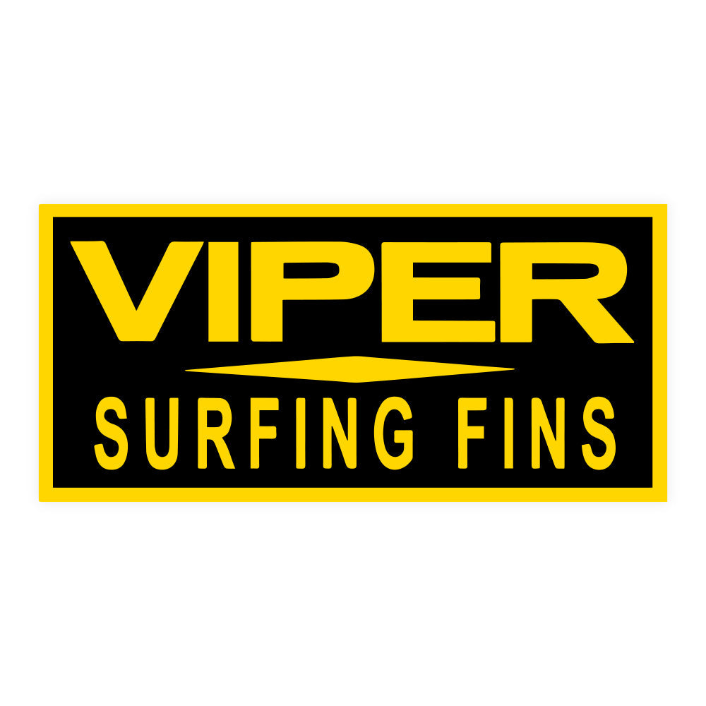 VIPER VINYL STICKER YELLOW BLACK - D5 BODYBOARD SHOP